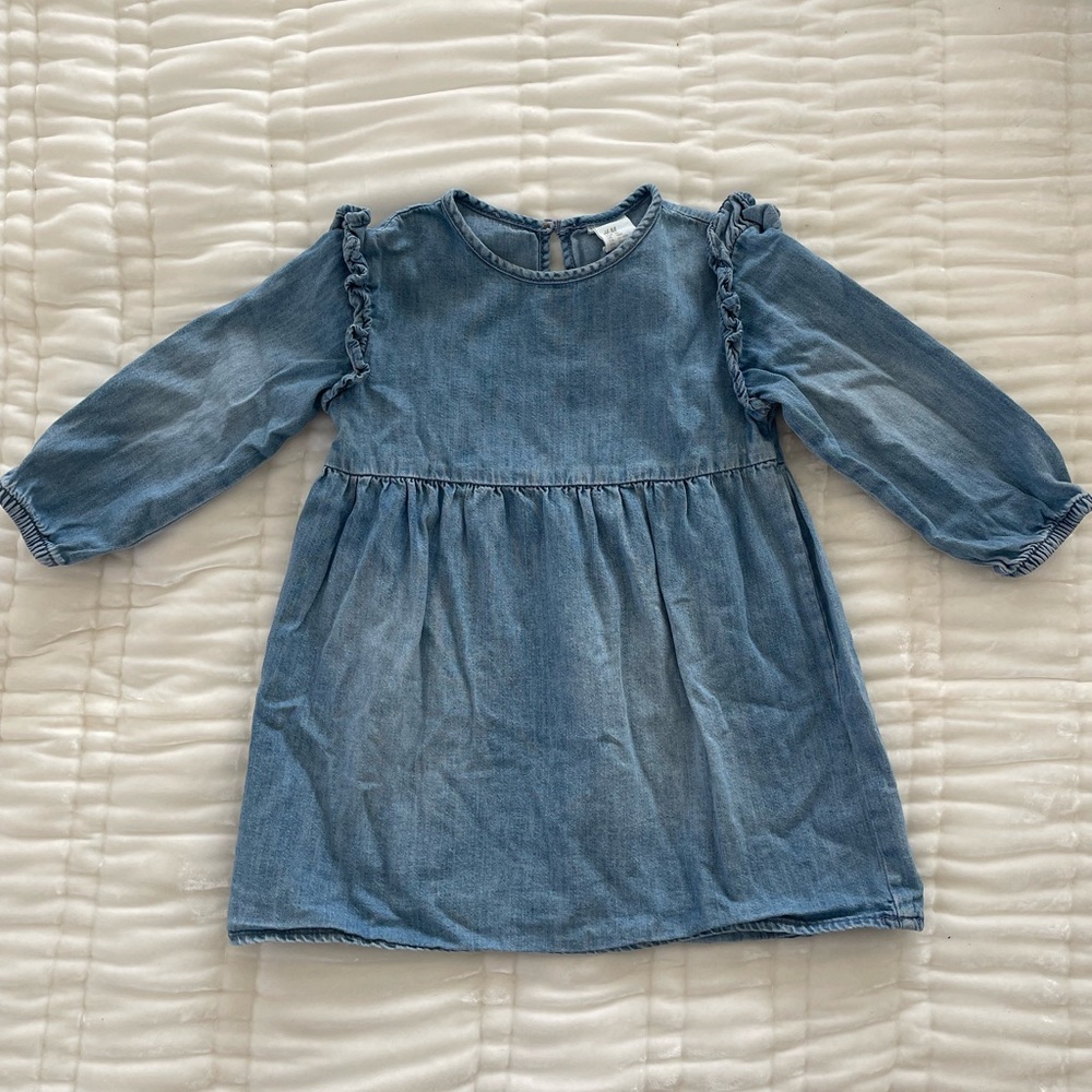 H&M 18m chambray long sleeve dress
